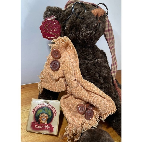 DANDEE Plush Bear Collectible Teddys Teddy 100th Anniversary Stuffed 9" With Tag - Picture 2 of 9